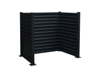 Floraworld kukatároló 2 kukához profilozott acél antracit Floraworld kukatároló 2 kukához profilozott acél antracit