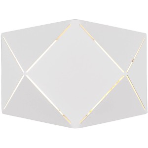 Modern, fehér Trio LED Zandor fali lámpa geometrikus mintával.