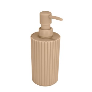Bézs Allstar Minas szappanadagoló műanyagból, bordázott textúrával, 280 ml-es űrtartalommal.