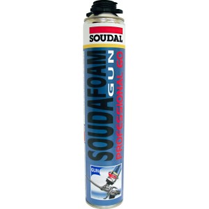 Soudal PU habpisztolyos flakon, professzionális szerelő- és töltőhab.