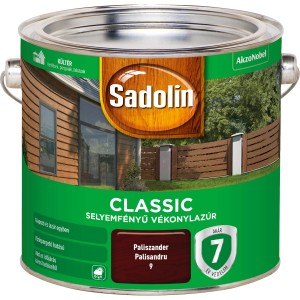 Sadolin Classic Palisander 9, időjárásálló festék kültéri használatra.