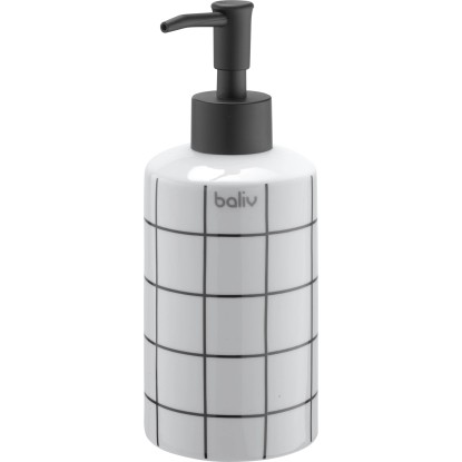 Baliv Industrial szappanadagoló kerámia fehér-fekete kockás