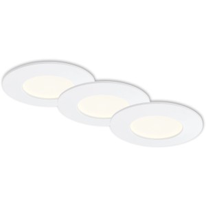Briloner LED süllyesztett lámpa 3 darabos készlet, fehér, semleges fehér fény mennyezetre szereléshez.