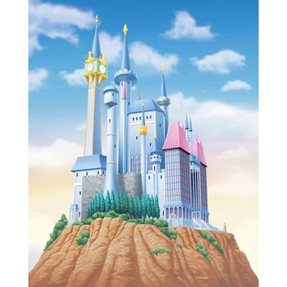 Komar nemszőtt fotótapéta Disney Princess Cinderella Castle többszínű