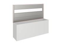 Biohort belátásvédő magaságyáshoz akrilüveggel 91 x 398,3 cm kvarcszürke-metál