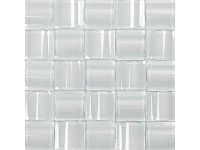 Vetro mozaikszőnyeg hullám fehér 30 cm x 30 cm