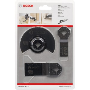 Bosch 3 részes fafűrészlap készlet multifunkciós szerszámokhoz. Tartozékok fafeldolgozáshoz.