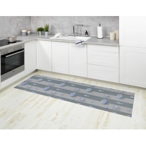 Többszínű Wenko Mare fürdőszobaszőnyeg 65x200 cm tengeri kagylómintával a konyhában.