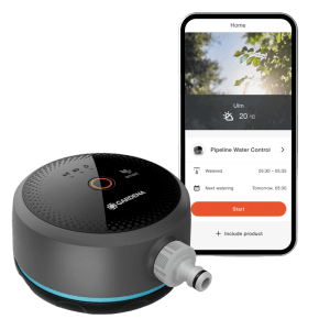 Gardena Smart Pipeline Water Control okostelefonos applikációval a kert okos öntözéséhez.
