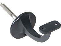 Kapaszkodótartó konzol antracit sárgarézből 52 mm átmérőjű fa kapaszkodóhoz