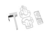 Csiptetős tartókonzol vitrázs- és kávéházi rudakhoz fehér