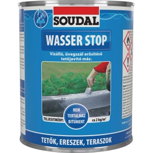 Soudal Wasser Stop bitumenes tetőfedő bevonat doboza.