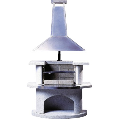 Buschbeck Venedig grillezőkemence fehér nemesacél fedéllel