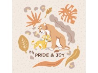 Komar nemszőtt fotótapéta Disney Lion King My Pride And Joy bézs-narancssárga