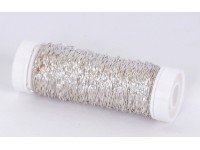Bullion effektdrót ezüstszínű 45 m hosszú 0,3 mm vastag Bullion effektdrót ezüstszínű 45 m hosszú 0,3 mm vastag