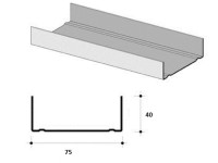 Knauf UW-profil 75 mm x 40 mm x 0,6 mm x 4 000 mm