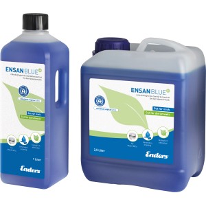Enders Ensan Blue+ kemping WC-tisztító folyadék, 1L és 2,5L kanna.