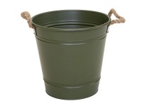 M Collections Beat Bucket Rope cink vödör 38 cm x 40 cm x 40 cm Olajzöld