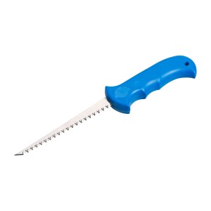 LUX Classic gipszkarton fűrész, 160 mm, kék fogantyúval. Kézi fűrész gipszkartonhoz és fához.