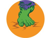 Komar nemszőtt fotótap. Dot Avengers Hulk's Foot Pop Art öntapadó átmérő 125 cm