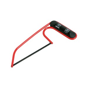 LUX Mini fűrészkeret Comfort 150 mm piros kerettel és fekete fogantyúval.
