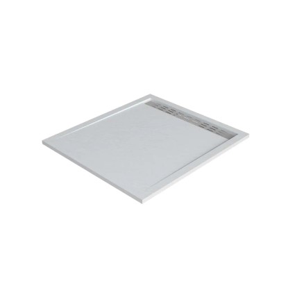 Zuhanytálca VEROSAN+ zuhanyfolyóka fehér 100 cm x 90 cm