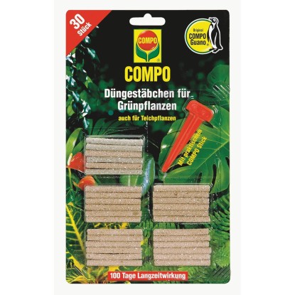 Compo tápoldatozó rudak zöld növényekhez és pálmákhoz, 30 darabos csomag.