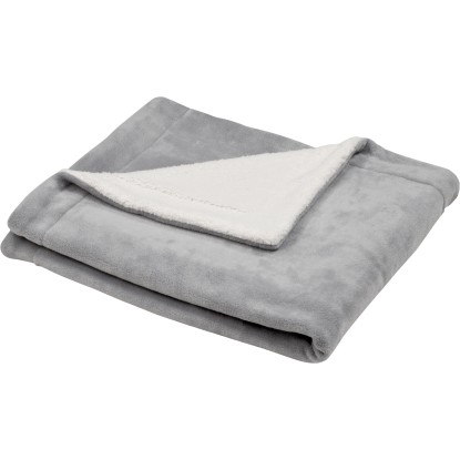 Sherpa plüss pléd 130 cm x 150 cm sötétszürke