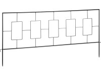 Kerti ágyásszegély vas fekete 100 cm x 48 x cm 0,8 cm Kerti ágyásszegély vas fekete 100 cm x 48 x cm 0,8 cm