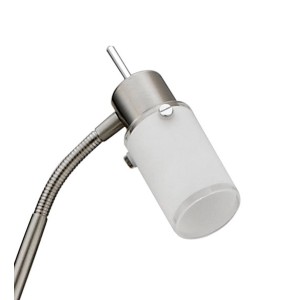 Modern LED állólámpa Max, 2 ágú, acélból és üvegből. Rugalmasan állítható olvasólámpa.