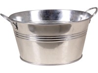 Cink kaspó fogantyúval 19,5 cm x 19,5 cm x 10,3 cm