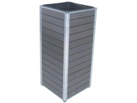 Monaco WPC oszlopos kaspó 27 cm x 27 cm x 62 cm antracit Monaco WPC oszlopos kaspó 27 cm x 27 cm x 62 cm antracit