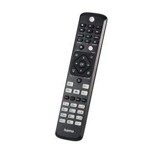 Fekete Hama univerzális távirányító TV-hez és multimédiás tartozékokhoz.