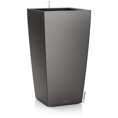 Lechuza Cubico Premium oszlopkaspó 30 antracit metál 30 cm x 30 cm
