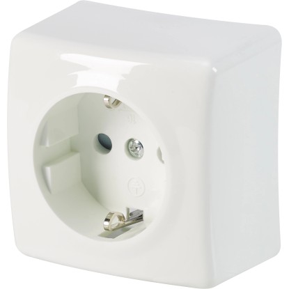 OBI 1 részes csatlakozóaljzat falon kívüli krémfehér