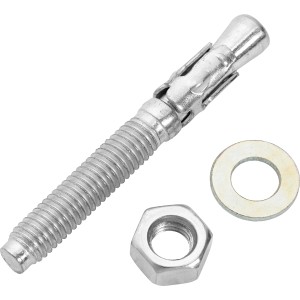 LUX M8 x 65 mm-es csavaros horgony anyával és alátéttel, nehéz terhekhez.
