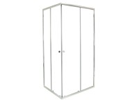 Sarokkabin 2 tolóajtóval króm