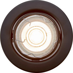 Fekete fém LED süllyesztett lámpa (3 db-os szett) meleg fehér fénnyel. Ideális mennyezeti szereléshez.