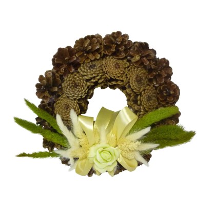 Diszitett tobozkoszorú 10 cm