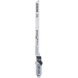 Bosch Szúrófűrészlap Pro T 101 AO Clean for Wood, 3 darabos, alkalmas tiszta favágásokhoz.