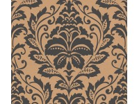 Fátyoltapéta Attractive barokk díszítés matt fényes textúra arany fekete FSC®