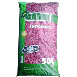 Zsák vörösre festett Garri Fenyőkéreg (10-50mm), 50L.