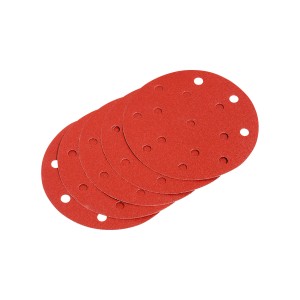 Piros LUX csiszolópapír K40, 150 mm excentercsiszolóhoz, 5 darab.