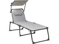 Mocoa napozóágy alumínium vázzal 118 cm x 67 cm x 212 cm világosszürke
