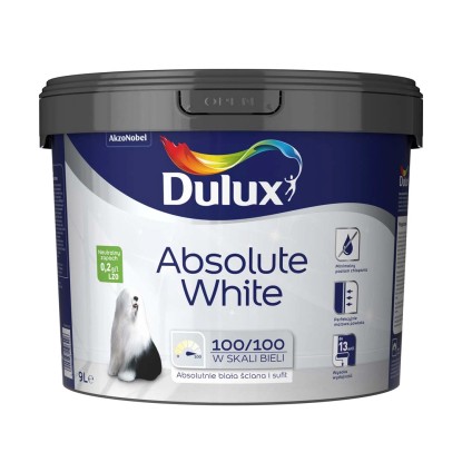 Dulux Absolute White fehér beltéri falfesték 9 l