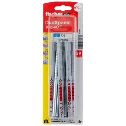 Rögzítődübel Duoxpand 10 mm x 140 mm süllyesztett fejű