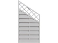 Belátásgátló kerítés záróelem Country szürke 180 cm x 120 cm-ről 90 cm-re FSC