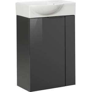 Fackelmann SBC mosdószekrény, antracit, 44 cm széles.