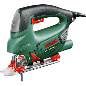 Bosch PST 900 PEL szúrófűrész (620 W) zöld és fekete színben, oldalnézet.