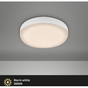 Fehér Briloner LED süllyesztett lámpa Plat, 1 darabos készlet, meleg fehér, Ø 7,5 cm.